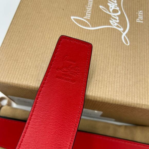 Unisex Christian Louboutin happy Rui Leather logo Belt size 100 cm/40 inches - Picture 6 of 7